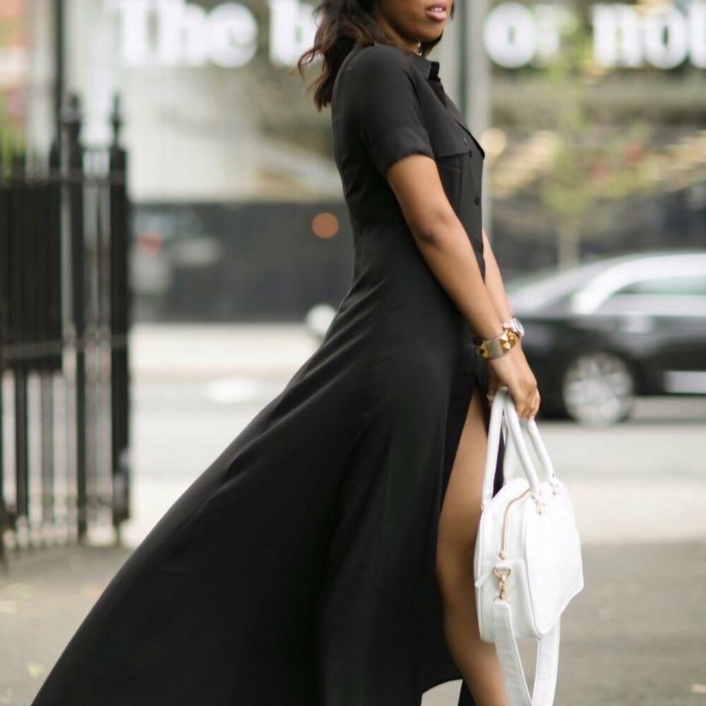 Daya by Zendaya Military gown black